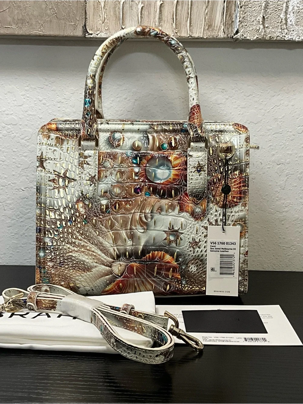 Brahmin Cami SEA JEWEL MELBOURNE DI Versatile Purse W/Perfect Eye NWT